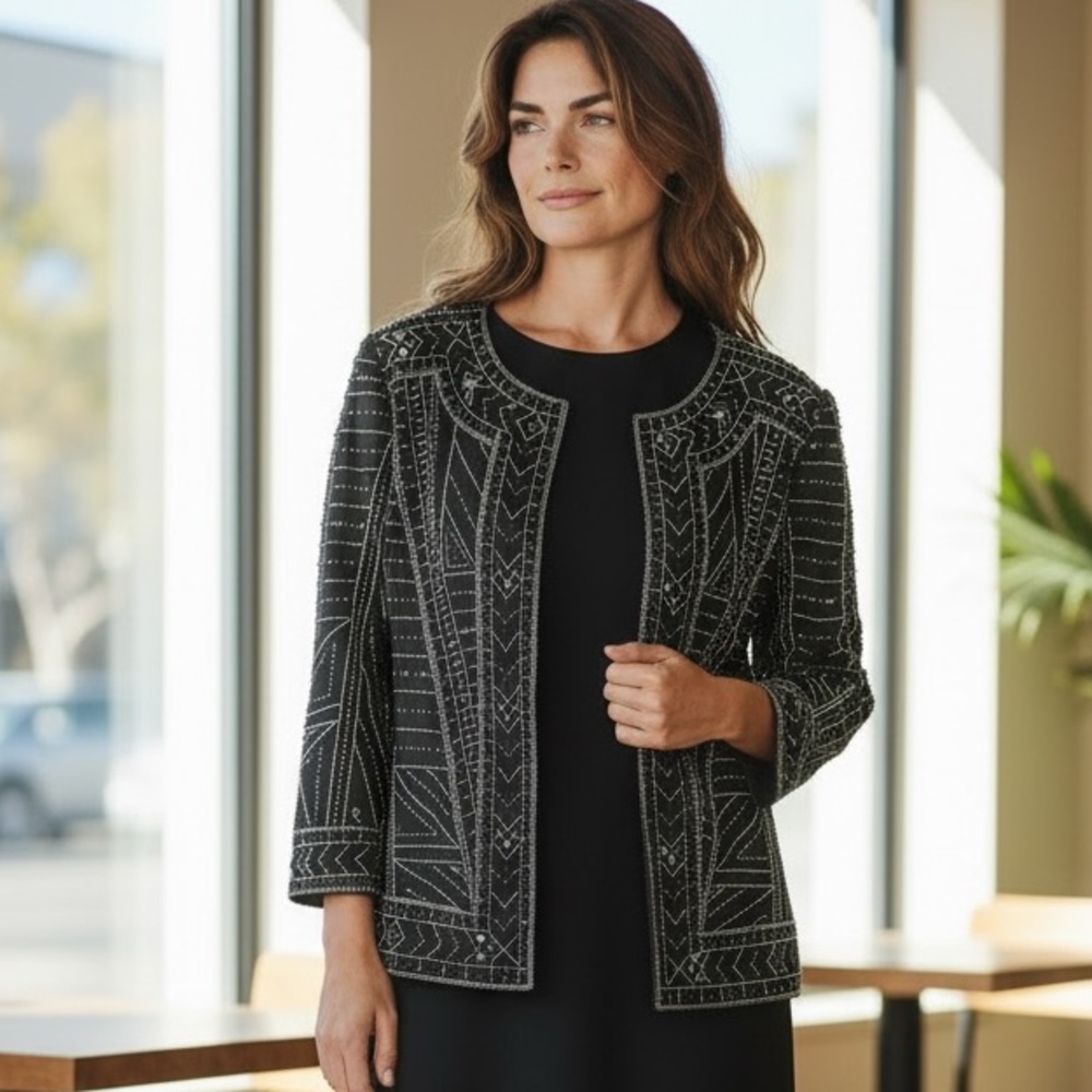 Velvet Graham & Spencer Geometric Women's Blazer - Special Occasion Size Xs